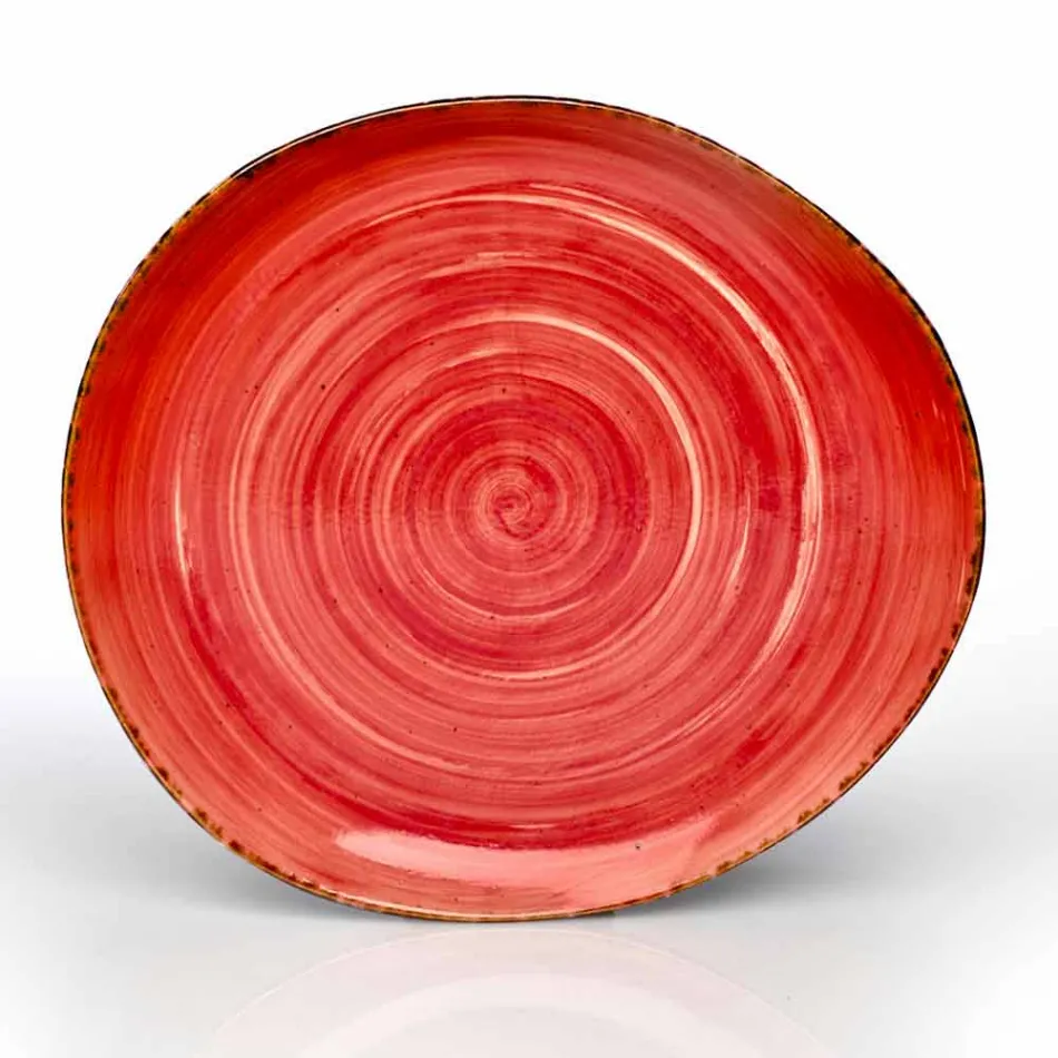 Set mit 16 modernen Design-Gerichten aus elegantem farbigem Steinzeug - Simba Viadurini