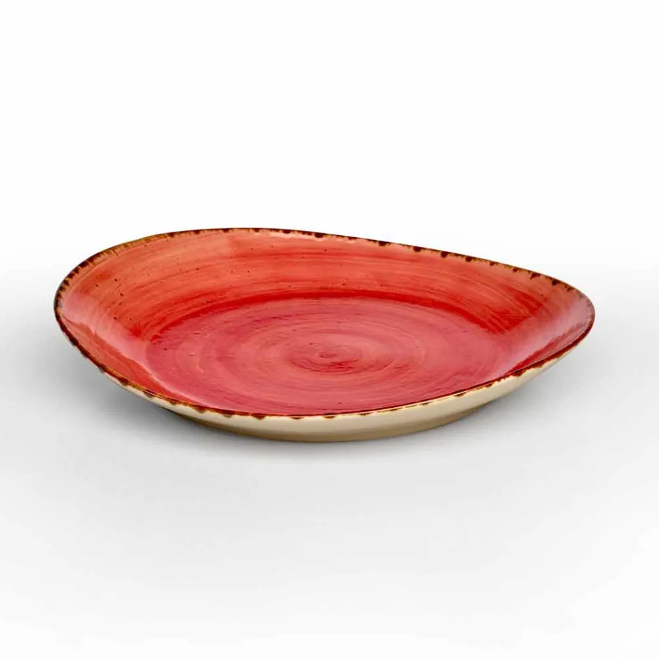 Set mit 16 modernen Design-Gerichten aus elegantem farbigem Steinzeug - Simba Viadurini