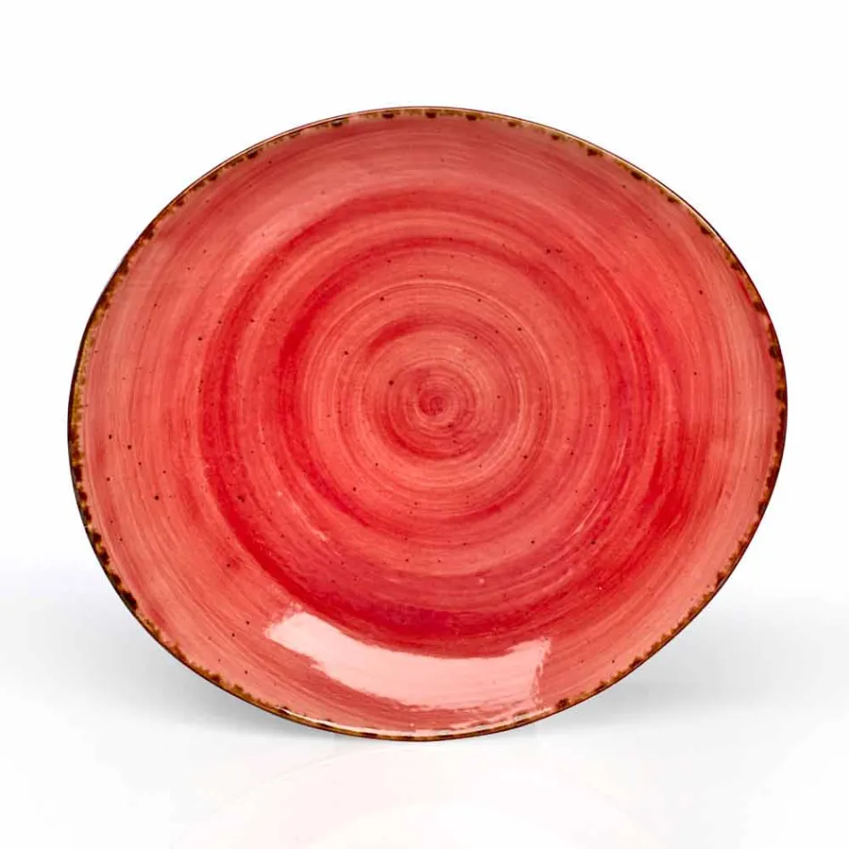 Set mit 16 modernen Design-Gerichten aus elegantem farbigem Steinzeug - Simba Viadurini