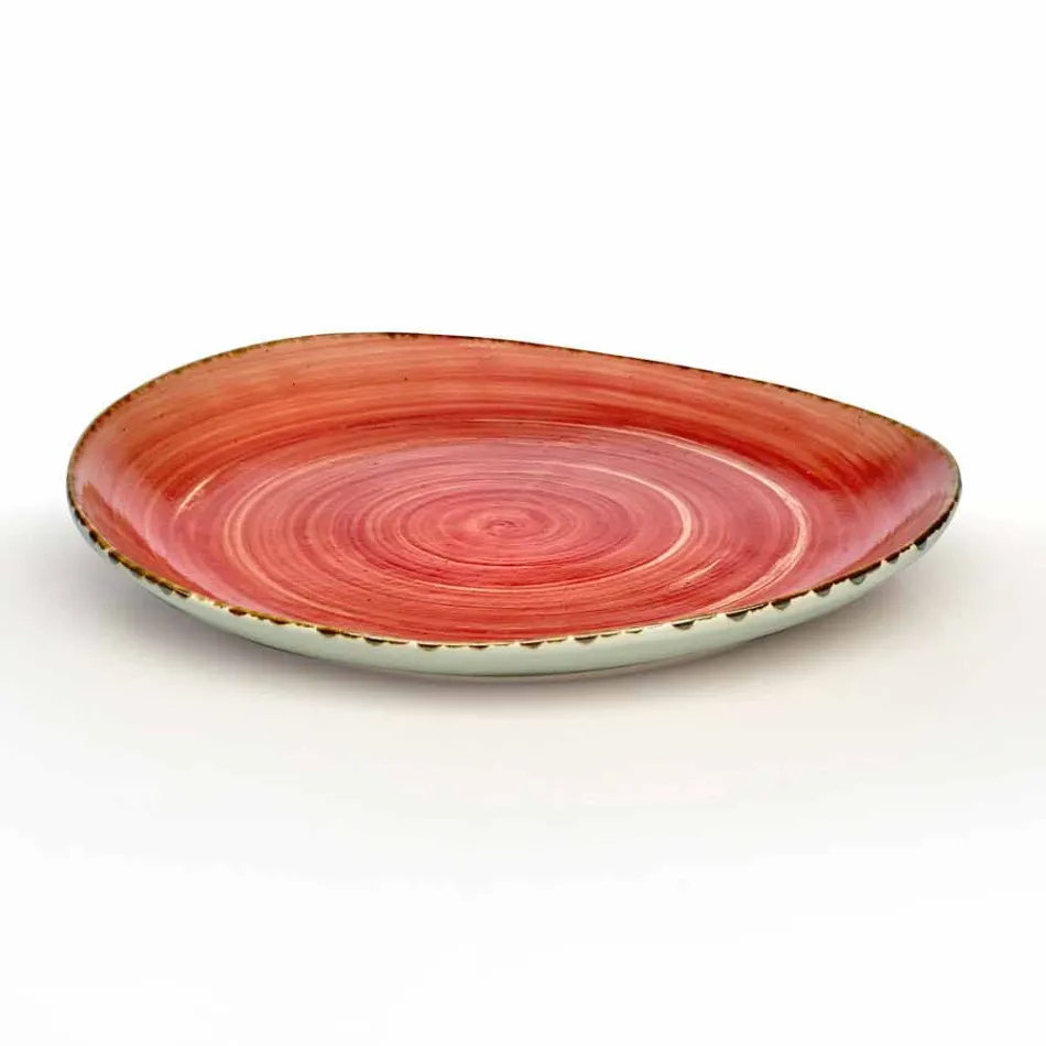 Set mit 16 modernen Design-Gerichten aus elegantem farbigem Steinzeug - Simba Viadurini