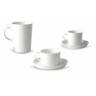 Kaffee-, Tee- und Frühstücksbecherservice 30 Stück aus weißem Porzellan - Egle Viadurini