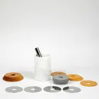 Cocktailservice Aperitif-Accessoires aus Marmor, Holz, Stahl - Norman Viadurini