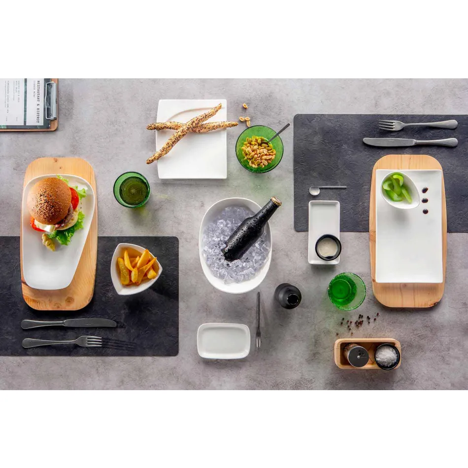 Moderne Porzellan Aperitif Gerichte Set 36 Stück - Nalah Viadurini