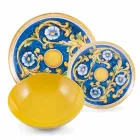 Service farbige und moderne Gerichte Geschirr Komplettset 18 Stück - Cefalu Viadurini