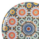 Dekorierter Pizzateller aus farbigem Porzellan 6-teilig - Marokko Viadurini
