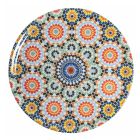 Dekorierter Pizzateller aus farbigem Porzellan 6-teilig - Marokko Viadurini