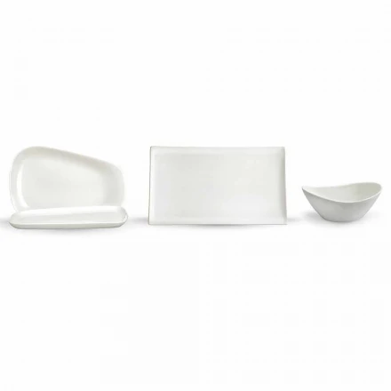 Servierteller zum Mittagessen oder modernes Porzellan 14 Stück - Nalah Viadurini