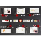 Weißes Porzellan Moderne Teller Set 25 Stück - Basal Viadurini