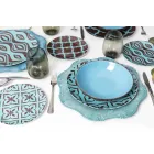 Geschirrset Porzellan Farbiges Porzellan Modern 18 Pieces - Timesquare Viadurini