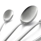 Quadratisches Design Besteckset aus poliertem Edelstahl 24 teilig - Bumbun Viadurini