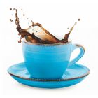 Kaffeetassenservice mit Untertasse aus Türkissteinzeug 12 Stk. - Abruzzen Viadurini