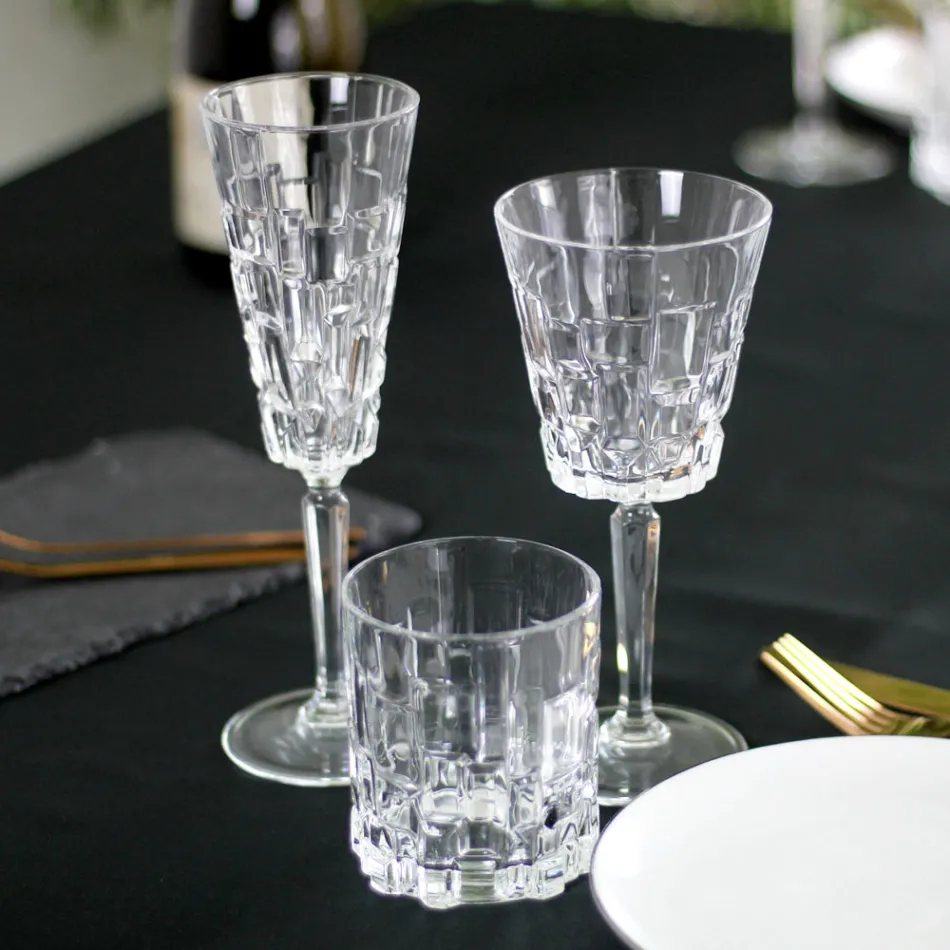 Set mit 18 Luxus-Kristallgläsern - Luxuryglass25 Viadurini