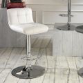 Set aus 2 gepolsterten Designerhockern der Marke Ida, höhenverstellbar