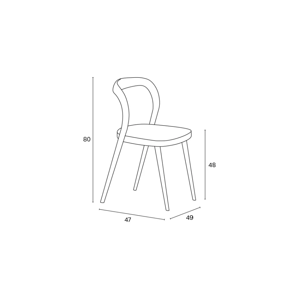 Set aus 4 eleganten Esszimmerstühlen aus Massivholz, hergestellt in Italien - Numa Viadurini