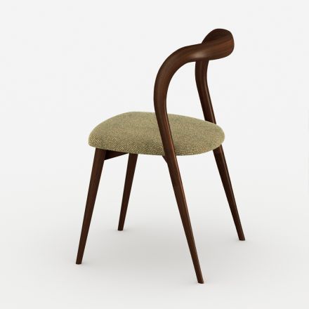 Set aus 4 eleganten Esszimmerstühlen aus Massivholz, hergestellt in Italien - Numa Viadurini