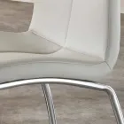 4. September Stühle modernes Design Kunstleder und Chrom-Metall-Alba Viadurini