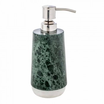 Modernes Badezimmerzubehör aus meliertem grünem Bombei-Marmor