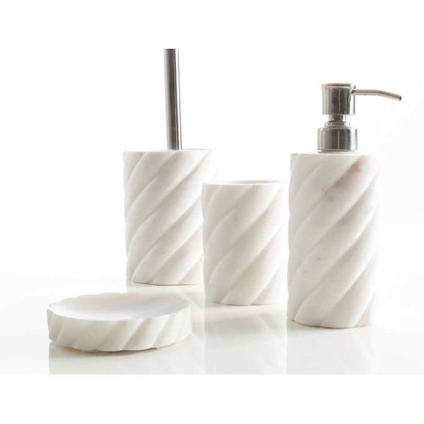 Badezimmeraccessoires-designset aus calacatta-marmor monza