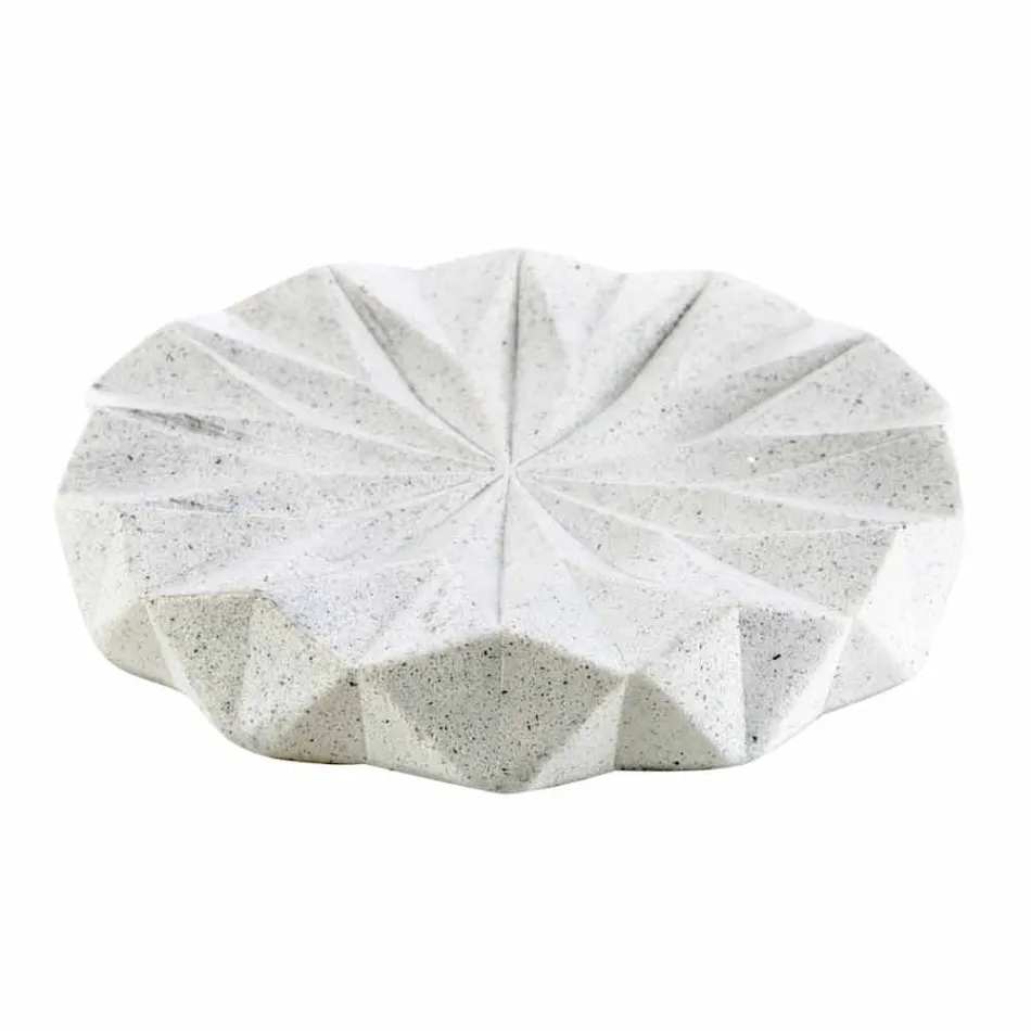 Modernes Badezimmerzubehör in weißem Harz Levice Viadurini