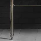 Bad-Set mit Doppel-Konsole aus weißer Keramik von Linienstruktur Viadurini