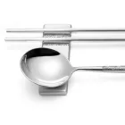 Set bestehend aus Obstlöffel, Essstäbchen und Besteckablage mit Origami - Osaka Viadurini