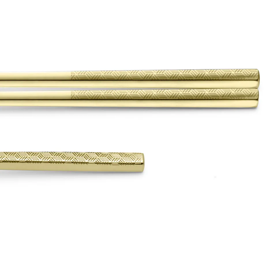 Set bestehend aus Obstlöffel, Essstäbchen und Besteckablage mit Origami - Osaka Viadurini