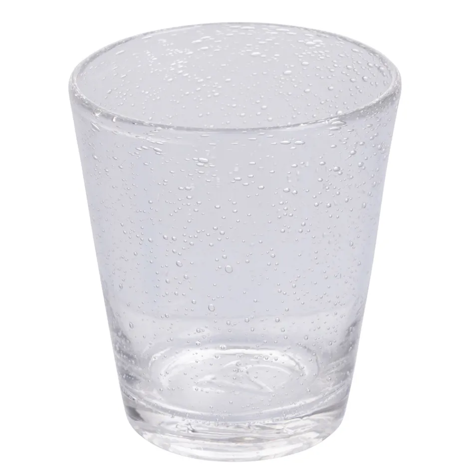 Set mit 12 Gläsern 330 ml aus farbiger geblasener Glaspaste - Spilla Viadurini