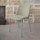 Set mit 2 Wohnzimmerstühlen aus Stoff und Metall, hergestellt in Italien – Ivy Viadurini