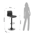 Set mit 2 Barhockern aus Kunstleder und Stahl – Potassium Viadurini