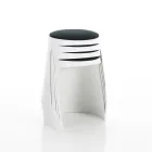 Set aus 2 Polypropylen-Hockern und Stoffsitz – Sardelle Viadurini