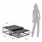 Set mit 2 Couchtischen aus MDF mit Marmoroberfläche – Osmium Viadurini