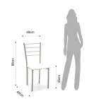 Set aus 4 Stühlen mit grau lackierter Metallstruktur – Galletto Viadurini