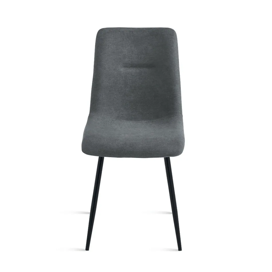 Set aus 4 gepolsterten Wohnzimmersesseln mit Metallgestell - Projekt Viadurini