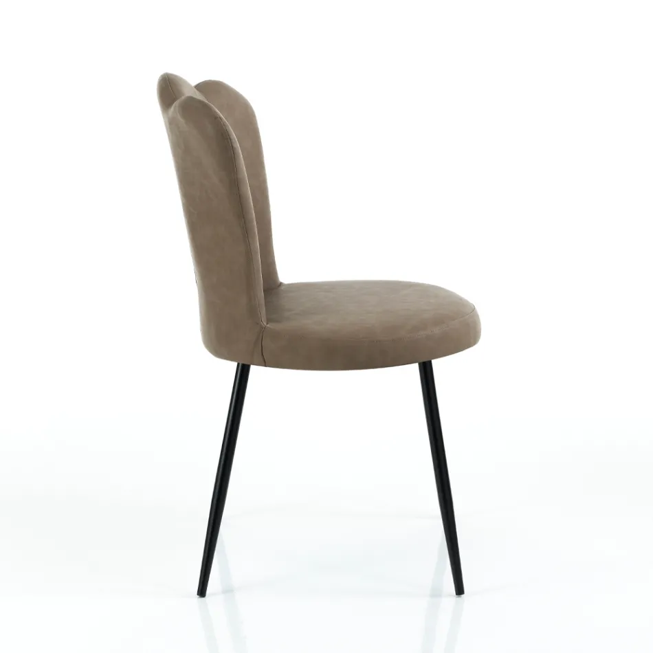 Set mit 4 Stühlen aus Kunstleder in Antikoptik – Bernstein Viadurini