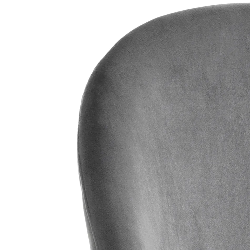 Set mit 4 Stühlen aus Mikrofaserstoff mit Samteffekt – Terbio Viadurini