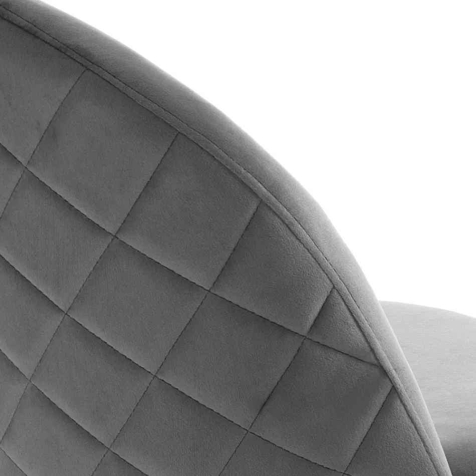 Set mit 4 Stühlen aus Mikrofaserstoff mit Samteffekt – Terbio Viadurini