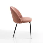 Set mit 4 Stühlen aus Mikrofaserstoff mit Samteffekt – Terbio Viadurini