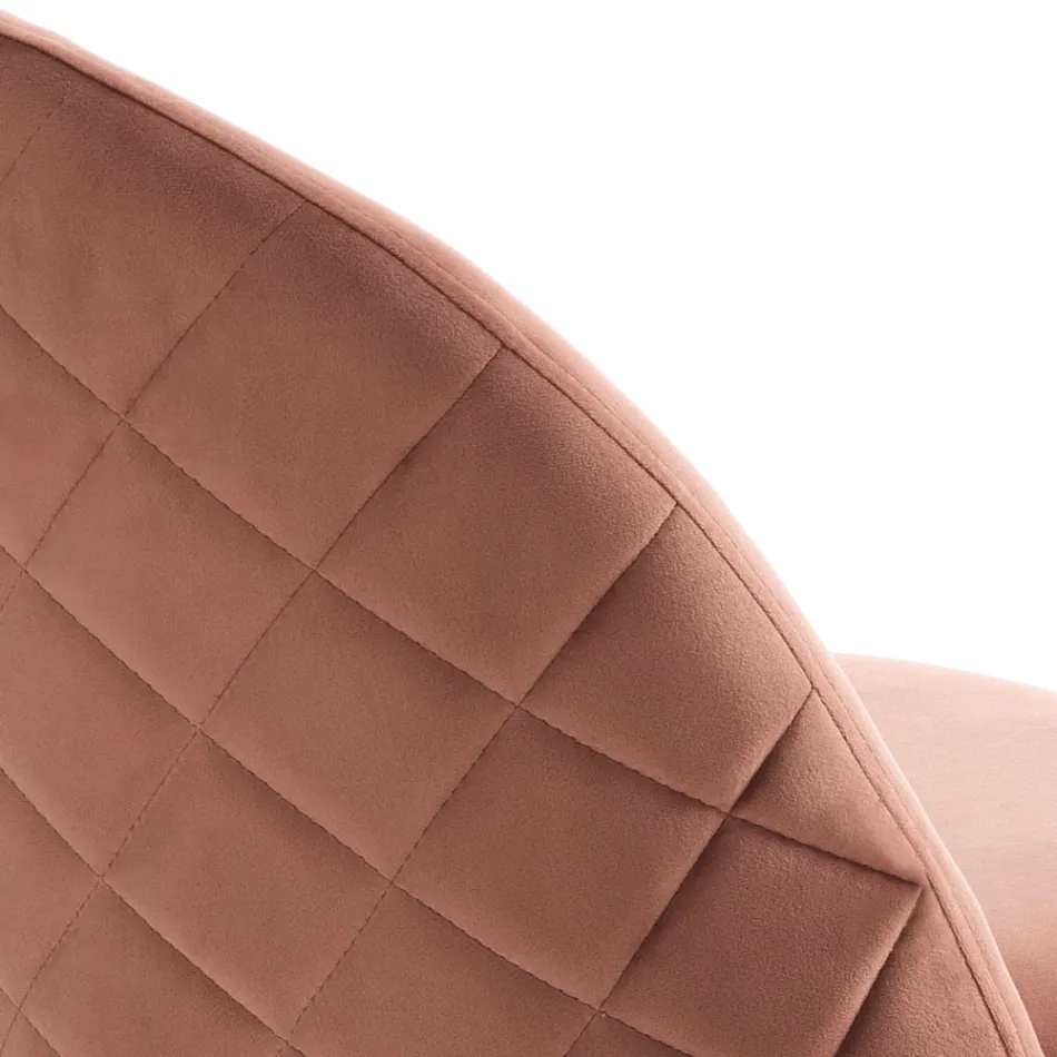 Set mit 4 Stühlen aus Mikrofaserstoff mit Samteffekt – Terbio Viadurini