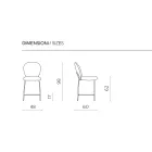 Set aus zwei Stoffhockern mit Polsterung und Metallgestell - Lior Viadurini