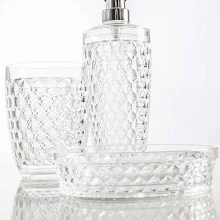 Netro Spender + Glas Badset + moderne Seifenschale Viadurini