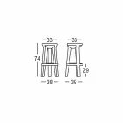 High Design Barhocker aus Polyethylen Made in Italy - Tinuccia Viadurini