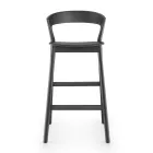 Hoher Küchenhocker mit Eschenholzstruktur, hergestellt in Italien – Oslo Viadurini