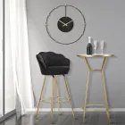 Hoher Hocker aus goldenem Eisen mit Sitz mit Samtbezug - Annina Viadurini