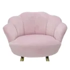 Hoher Hocker aus goldenem Eisen mit Sitz mit Samtbezug - Annina Viadurini