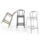 Hoher Polypropylen Hocker mit Fußstütze, 4 Stück - Gaya Viadurini