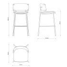 Hochwertiger Hocker mit Samtpolsterung, hergestellt in Italien – Alaska Viadurini