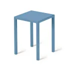 Niedriger quadratischer Outdoor-Hocker aus Stahl Made in Italy - Azul Viadurini