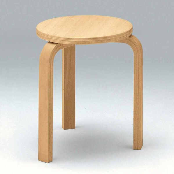 Niedriger stapelbarer hocker aus natürlichem buchenholz made in italy - cassiopea
