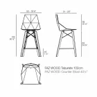 Design Küchenhocker aus Holz und Kunststoff Verschiedene Farben - Faz Wood von Vondom Viadurini
