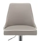 Küchenhocker aus Öko-Leder und verchromtem Stahl, hergestellt in Italien – Nirvana Viadurini